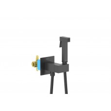 Смеситель с гигиеническим душем AQUATEK Лира AQ1025MB встраиваемый черный матовый